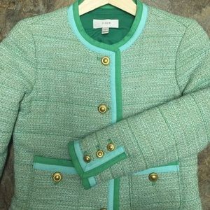 J. Crew Spearmint Tweed Blazer Jacket